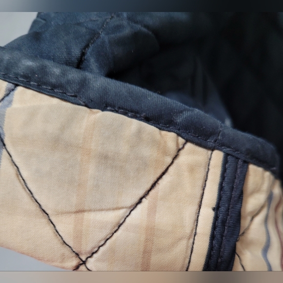 LL Bean Long Sleeve Blue Navy Quilted Snap Button Jacket Small - Picture 6 of 12